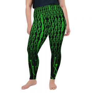 Lemonerdy™ Binary Code Plus Size Leggings