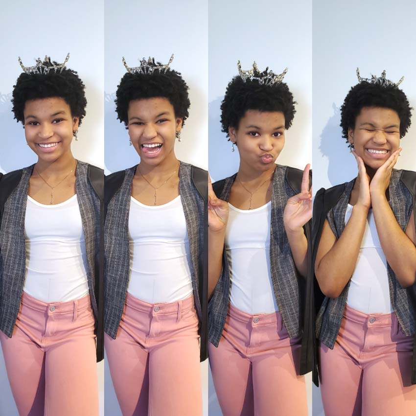 four images of Eden Wilson in Miss Chicago Crown