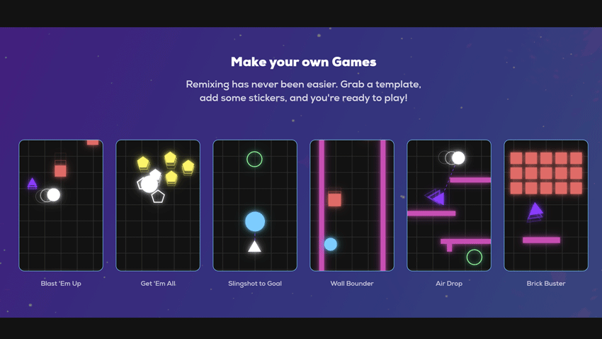 screenshot of giphy arcade game maker