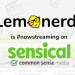image with lemonerdy, sensical, and common sense media logos indicating partnership between lemonerdy and the streaming service.